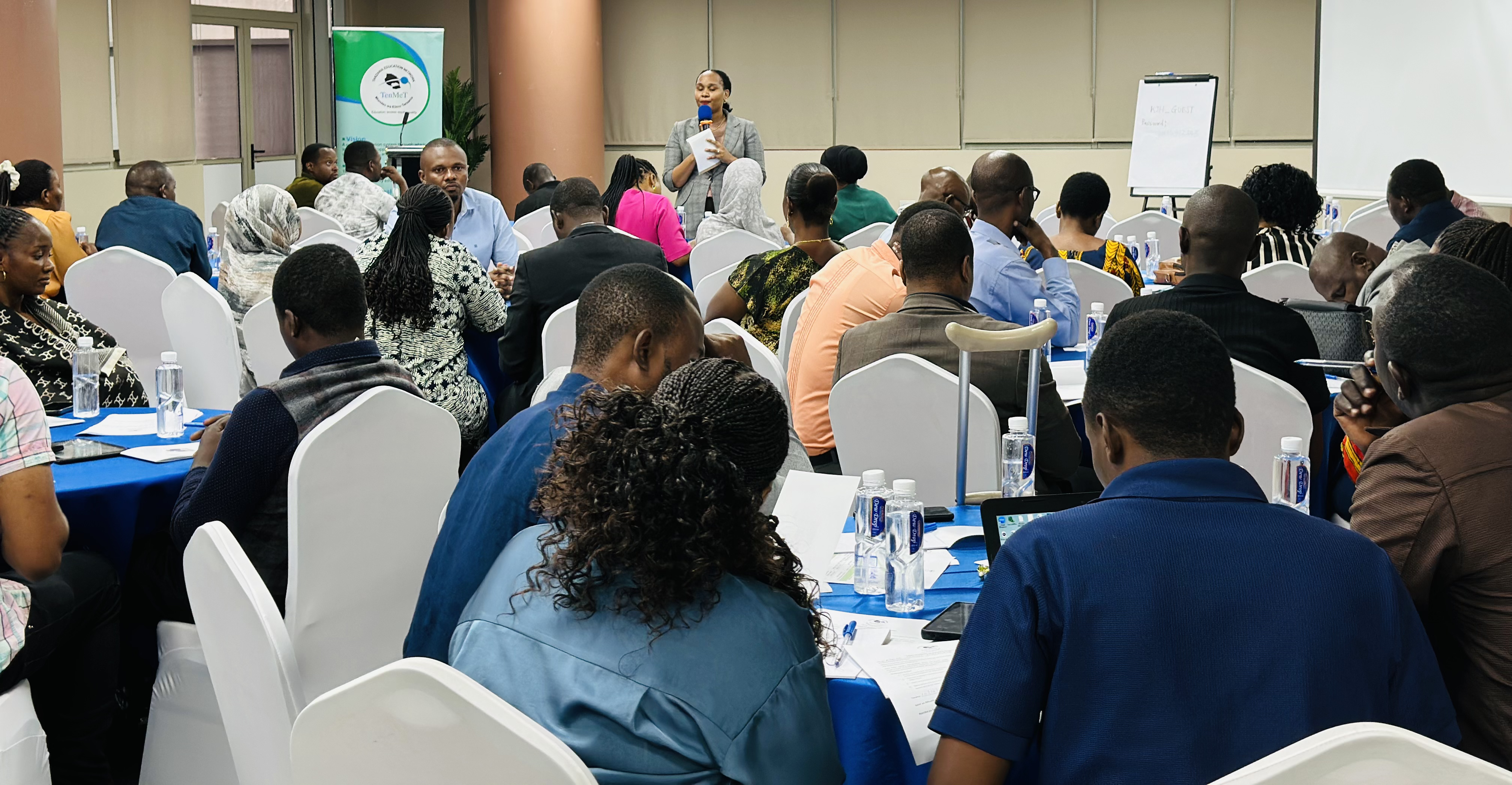 Teacher facilitating an interactive classroom session